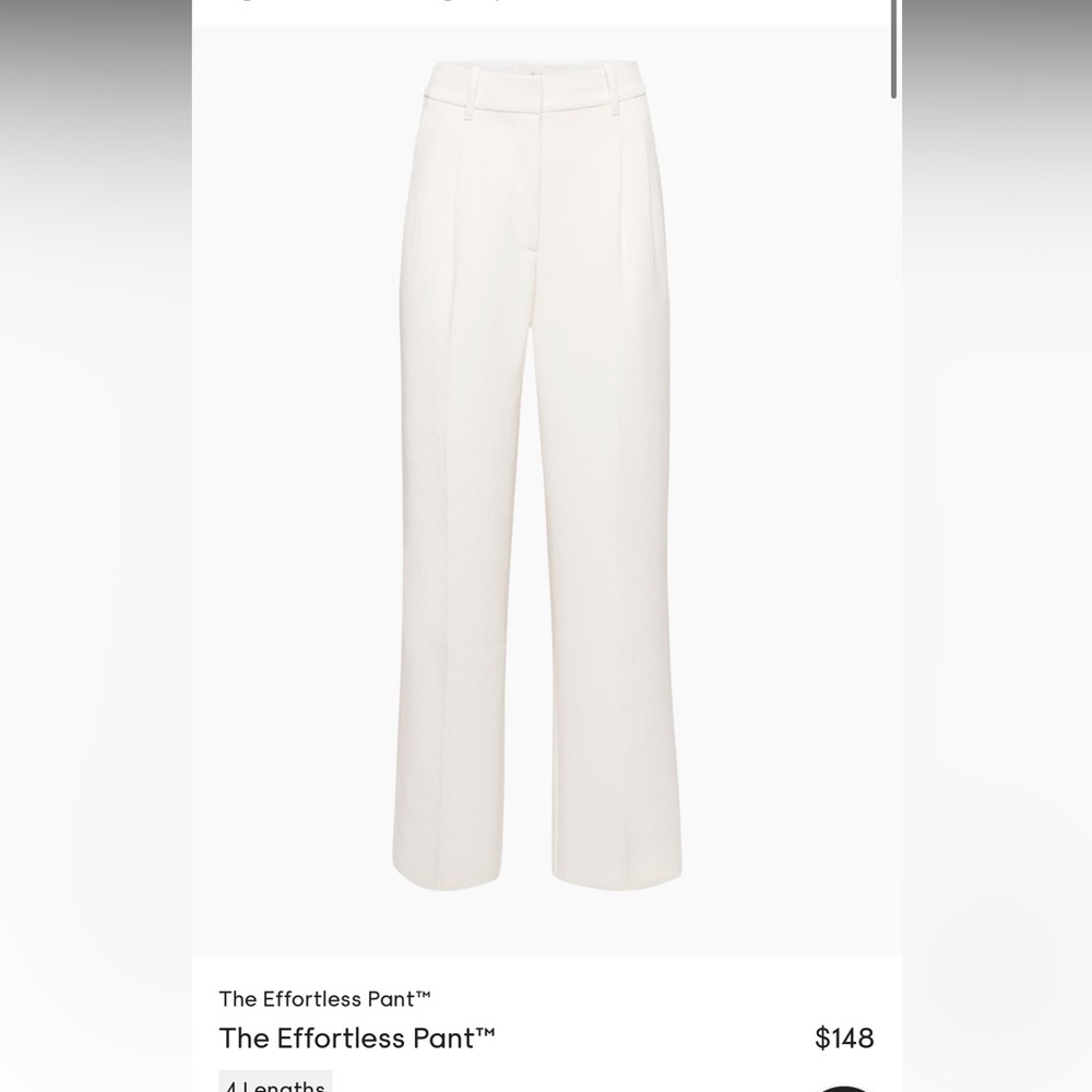 Aritzia The Effortless Pant in white